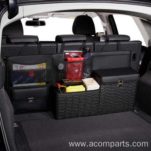 Car Interior Leather Hanging Storage Box Big Capacity